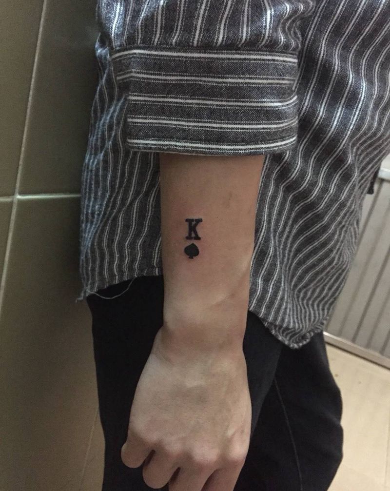 黑桃k纹身图片