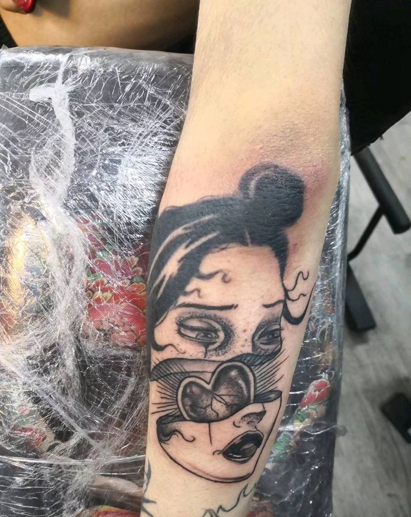 暗黑school纹身图片_手部手臂纹身图案