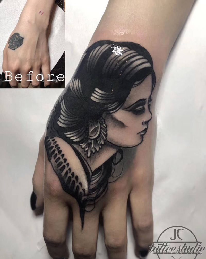 遮蓋舊紋身纹身图片_手部手臂Old School纹身图案