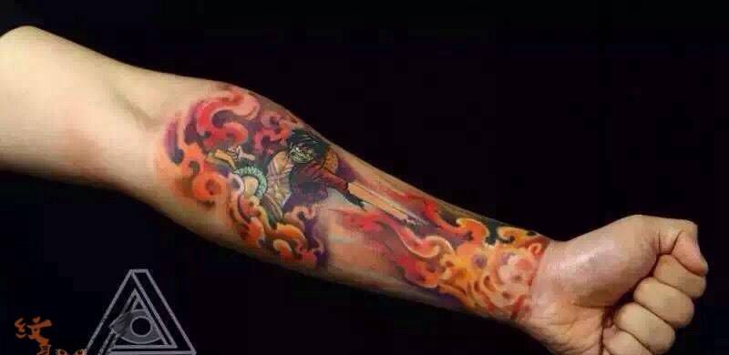 海贼王纹身图片_手臂手部欧美肖像纹身图案