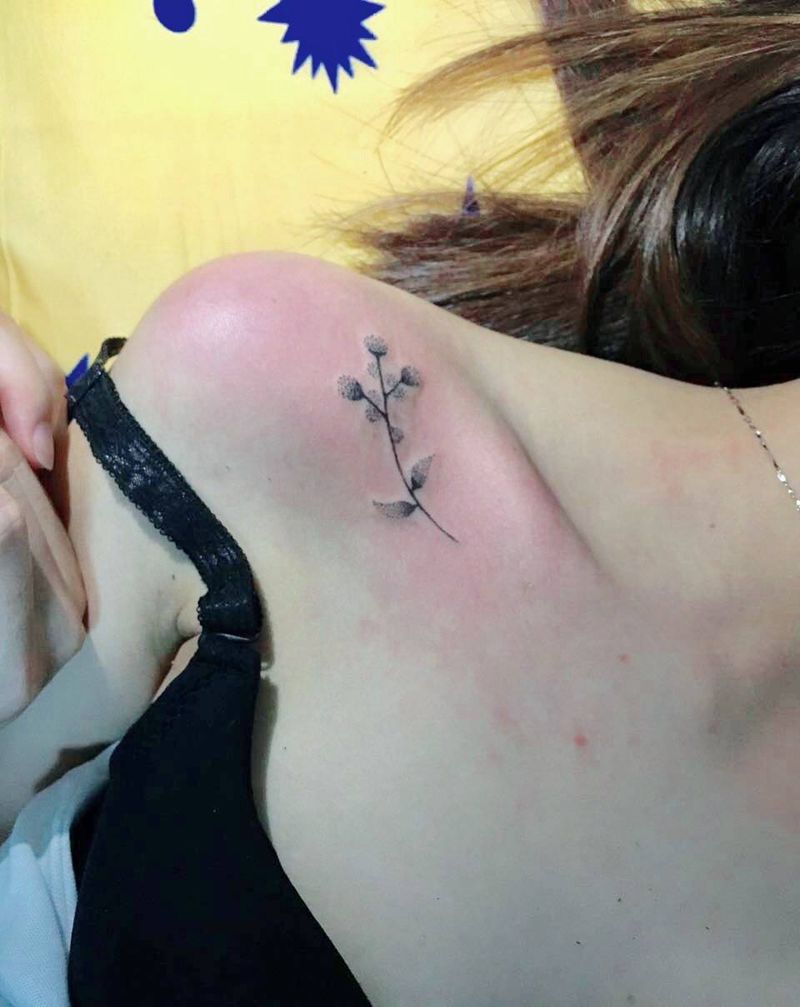 锁骨花纹身图片