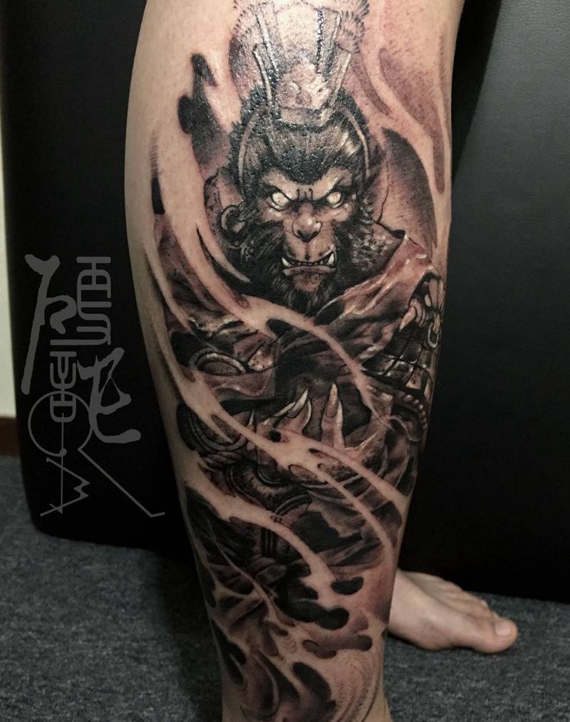 斗战胜佛纹身图片_肩部手臂手部脚部传统欧美纹身图案