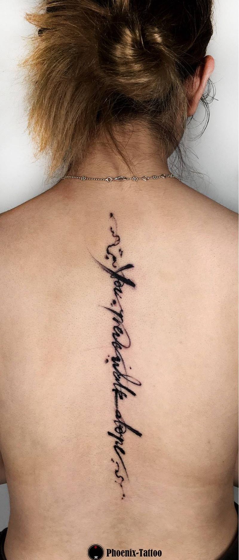 水墨英文纹身图片_成品手稿插画背部腰部国画原创字符书法水墨纹身图案