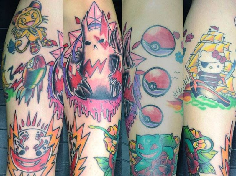 宠物小精灵纹身图片