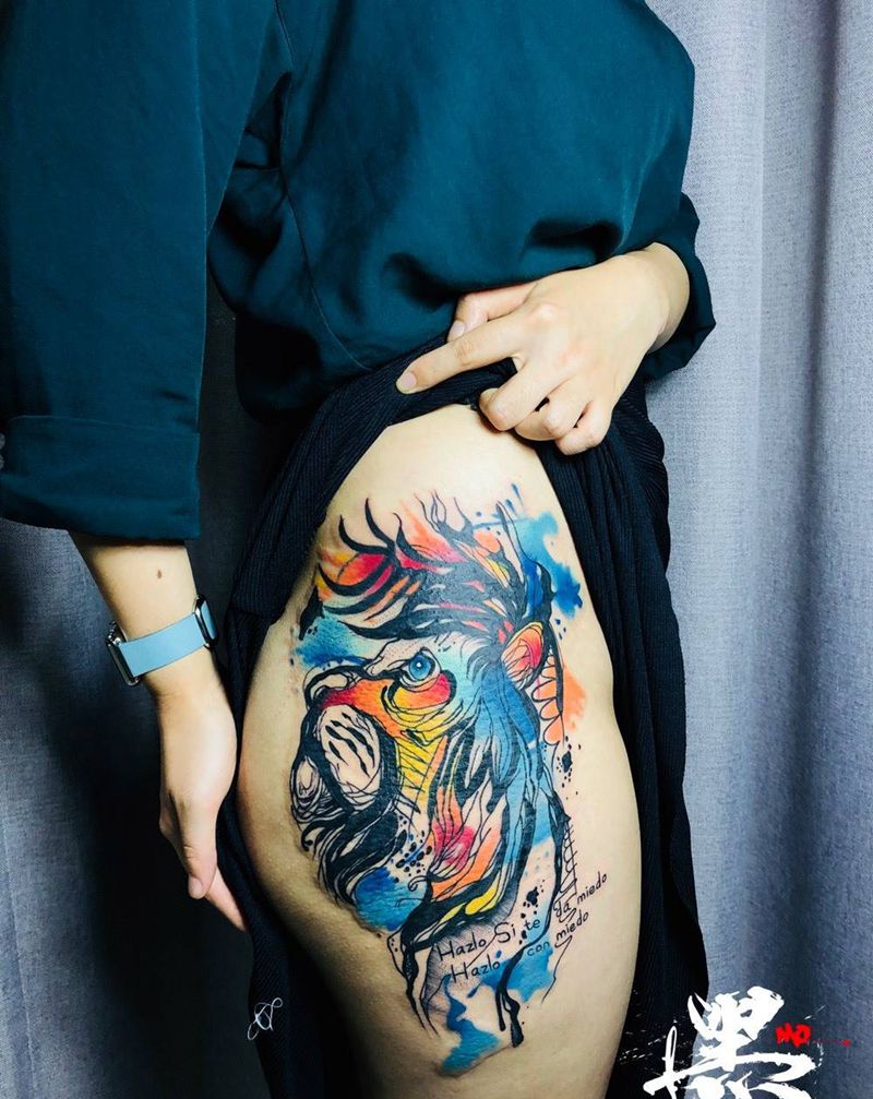 近期纹身作品纹身图片_成品腿部手臂背部胸部手部脚部花都广州动物纹身图案