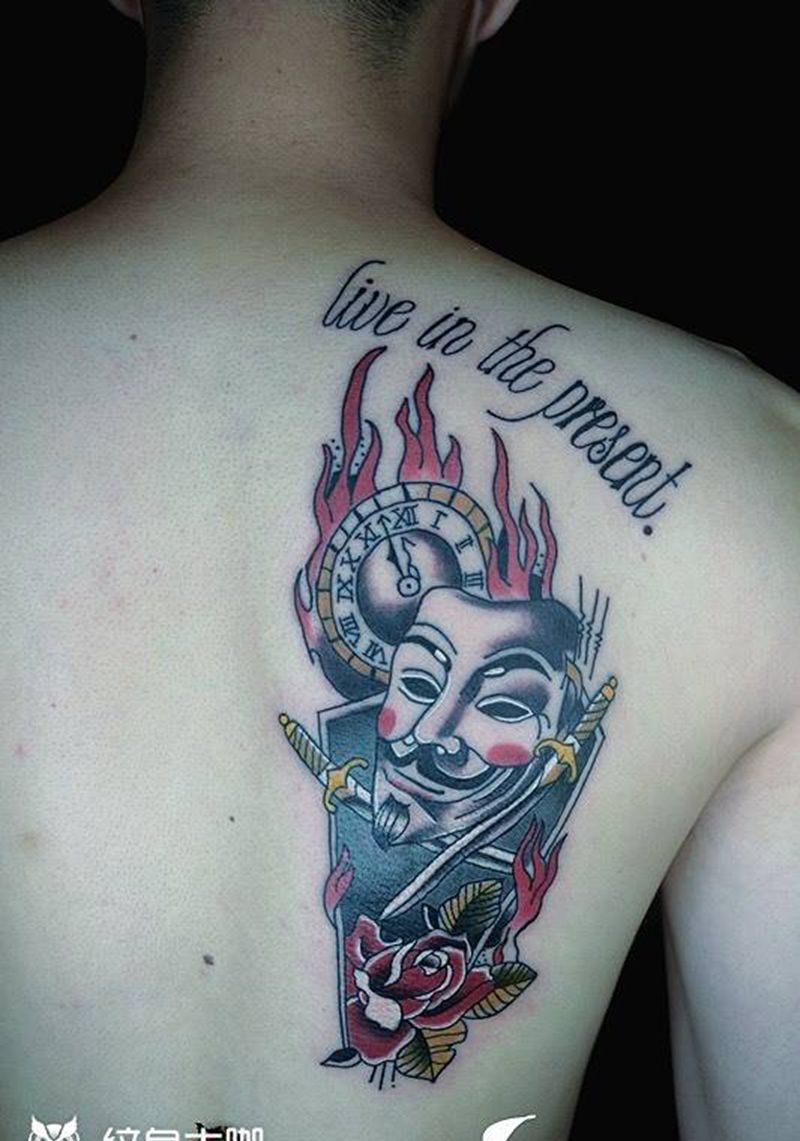 old school#小丑#纹身图片_成品花都广州纹身图案