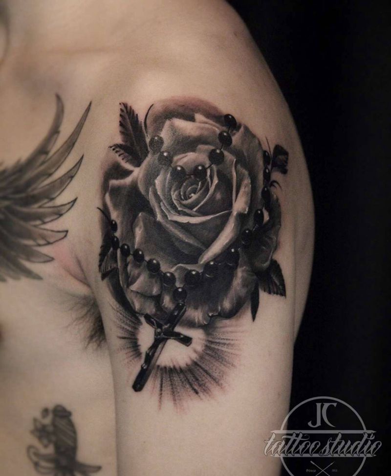 ROSE纹身图片_手臂手部欧美写实纹身图案