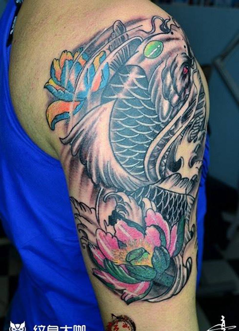 #鲤鱼##广州花都黥刺青工作室#纹身图片