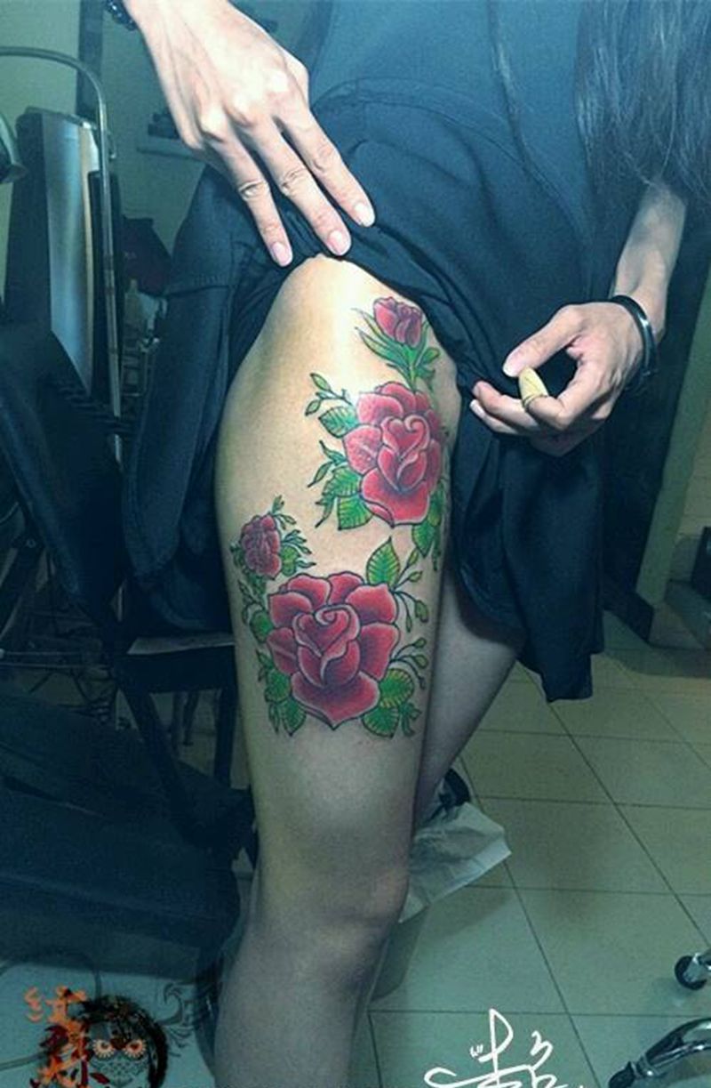 花,请大家点评纹身图片