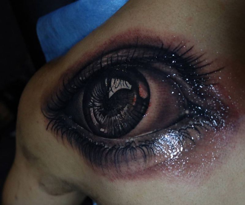 你是我的眼纹身图片_人物欧美写实手臂背部肩部手部臀部纹身图案