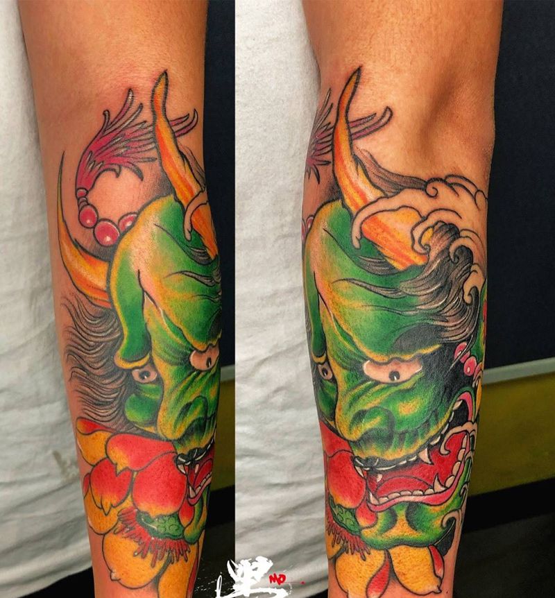 近期彩色作品纹身图片_胸部手臂水彩New School纹身图案