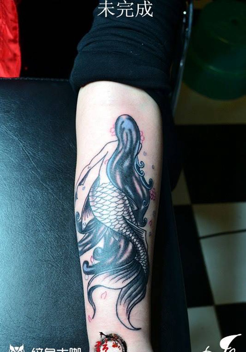 #美人鱼##广州花都黥刺青工作室#纹身图片