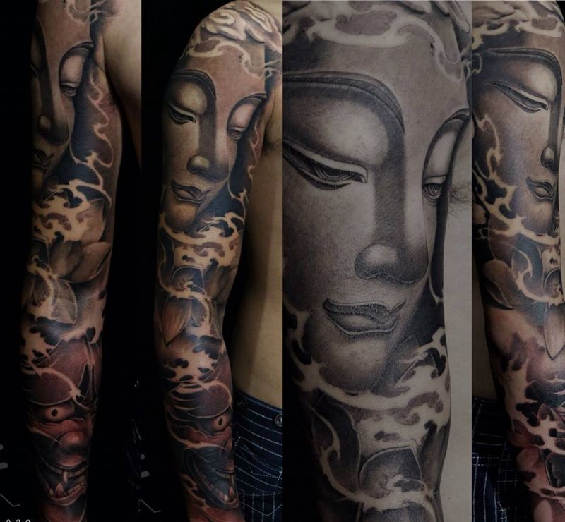 花臂纹身图片_手臂臀部手部腿部腰部习俗欧美清新人物肖像纹身图案