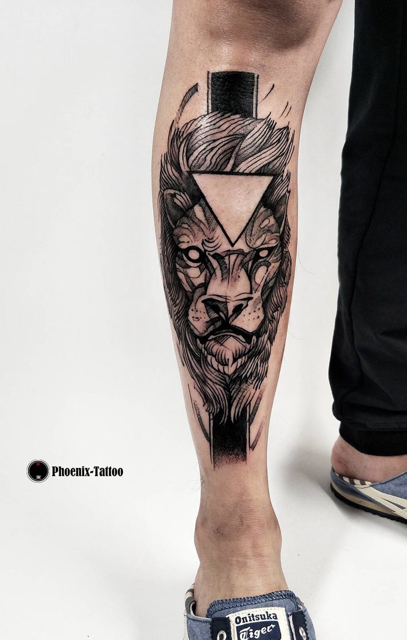 狮子纹身图片