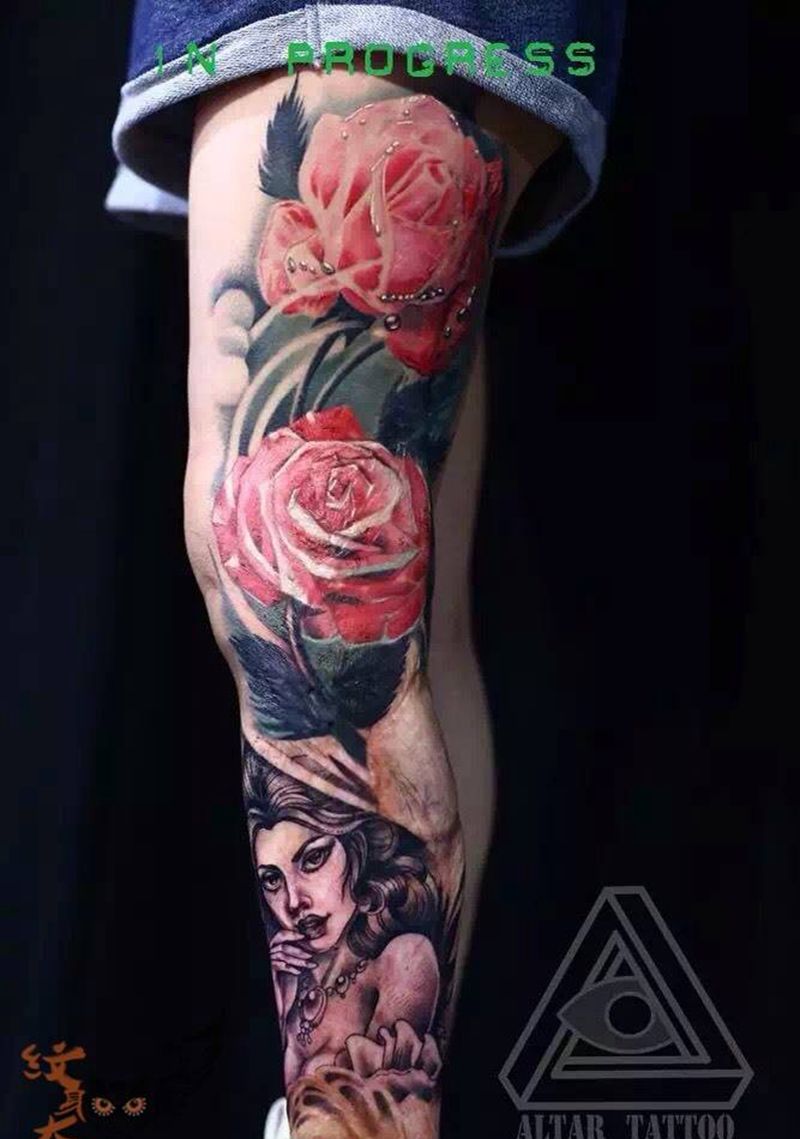 盖疤作品..还差一次完成纹身图片