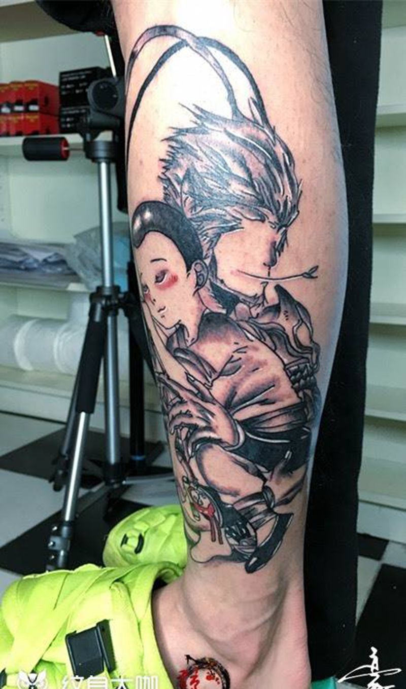 漫画版#大圣##广州花都黥刺青工作室#纹身图片