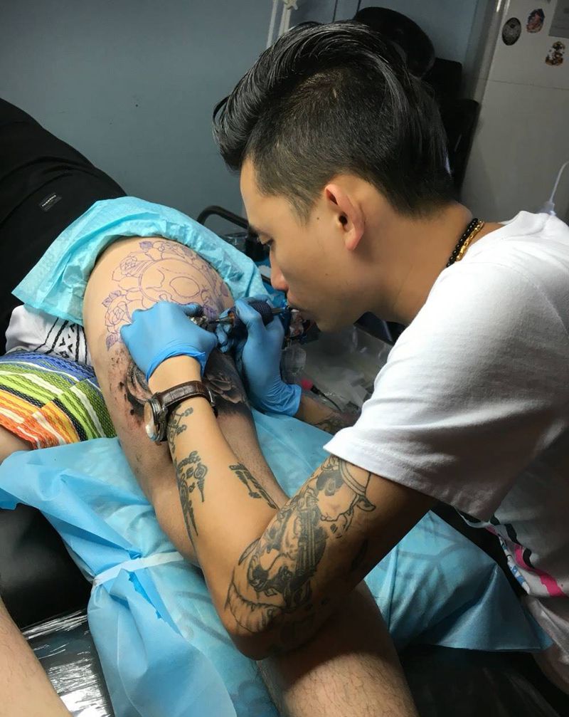 工作照纹身图片