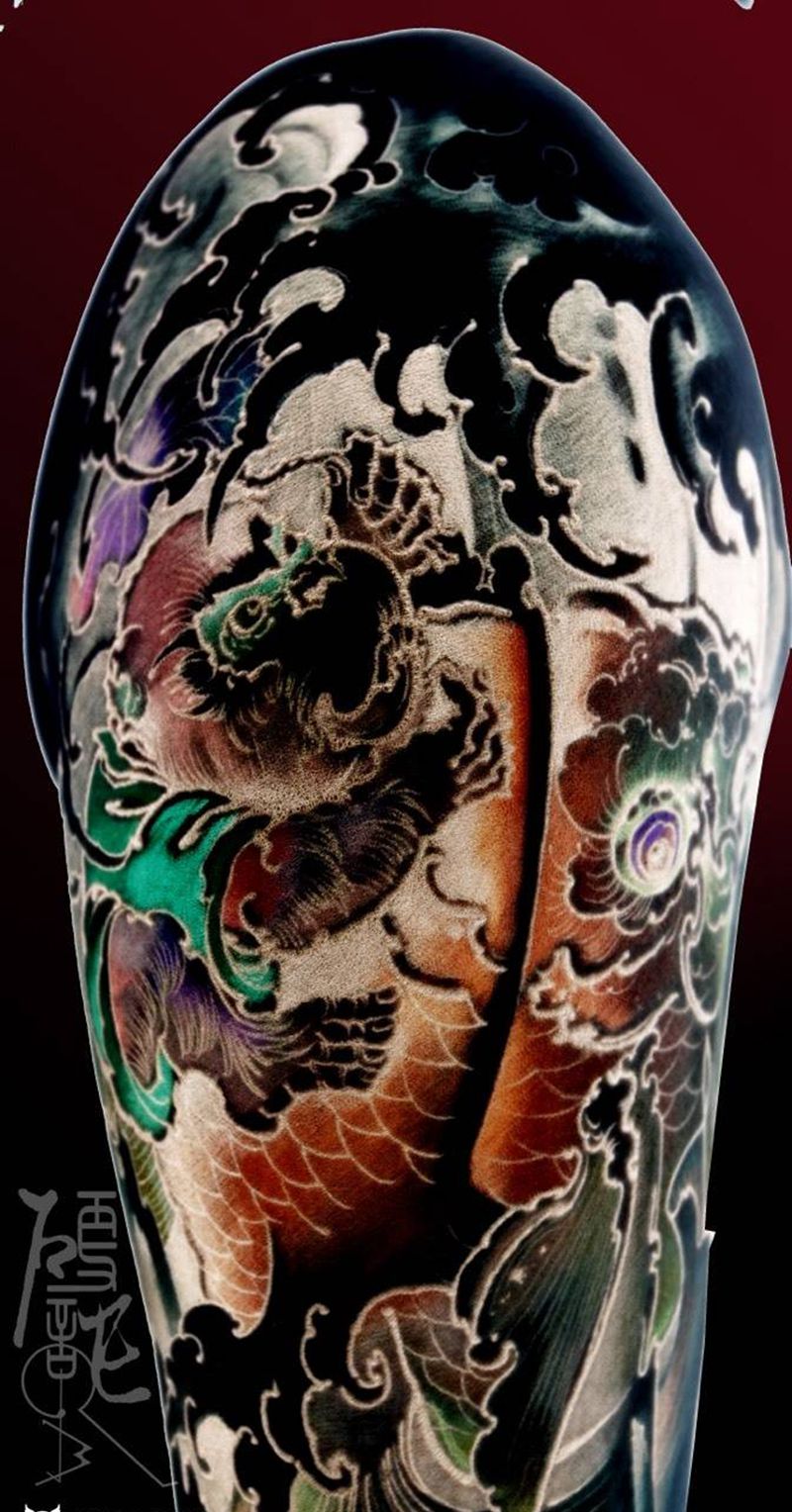 传统中国风纹身图片_动物传统手臂手部腰部胸部背部臀部纹身图案