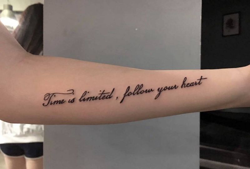 字纹身图片_手臂欧美成品清新字符纹身图案