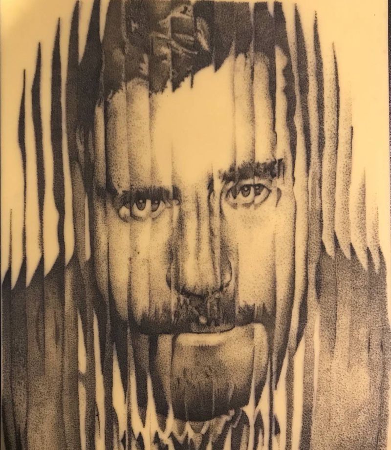 点刺肖像练习纹身图片