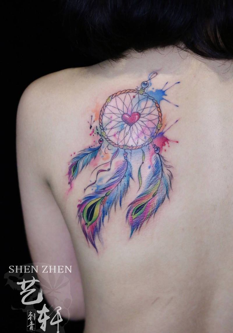 水彩纹身图片_成品手臂肩部脚部传统静物纹身图案