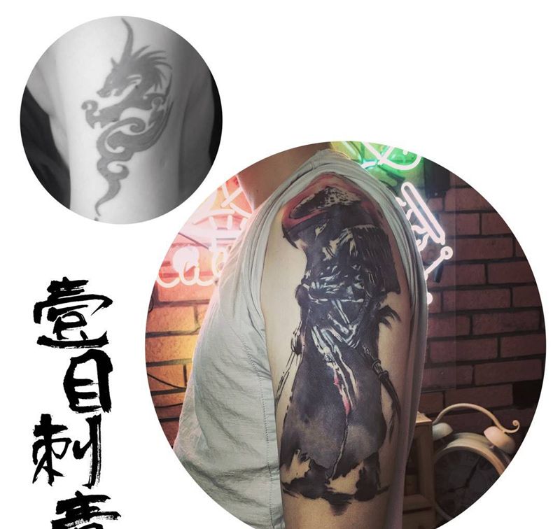 武士遮盖旧纹身纹身图片