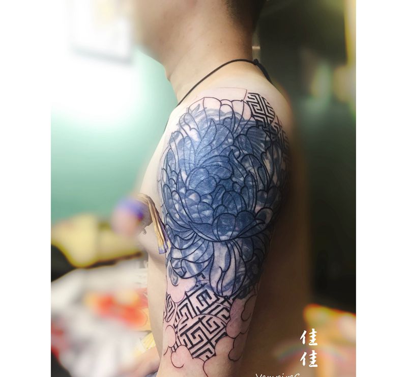 遮盖纹身图片_手臂新传统老传统纹身图案