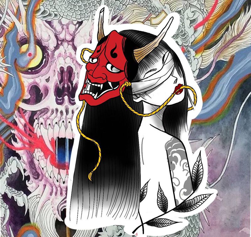 少女纹身图片_手臂Old School纹身图案