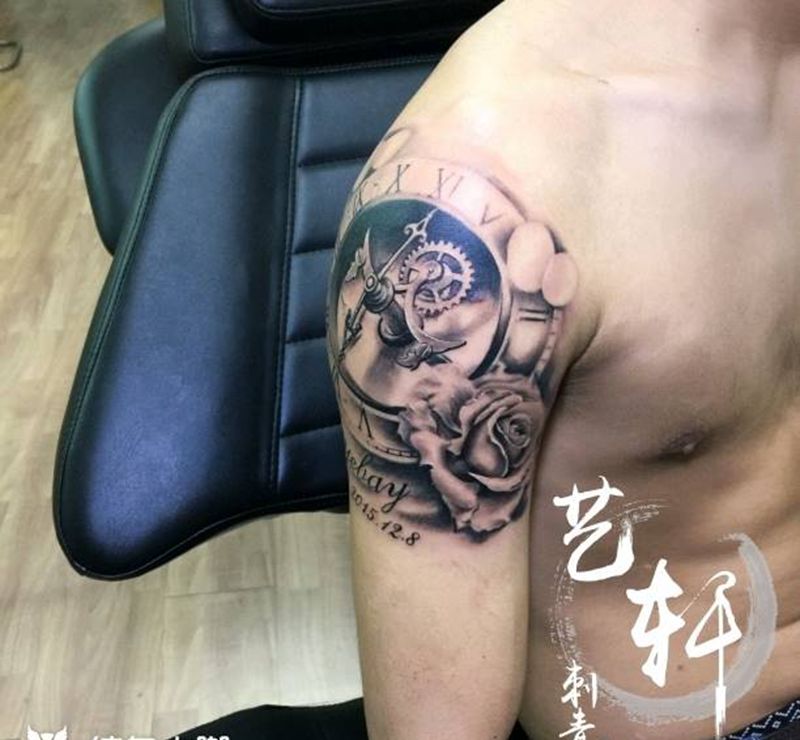 时间纹身图片