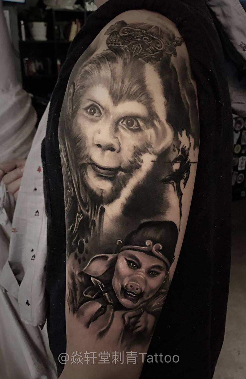 西游记花臂纹身图片