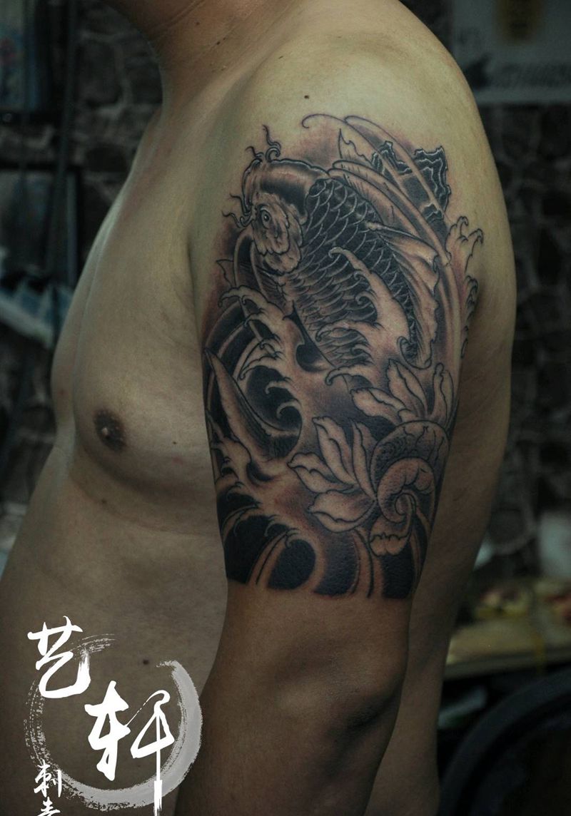 鲤鱼作品纹身图片
