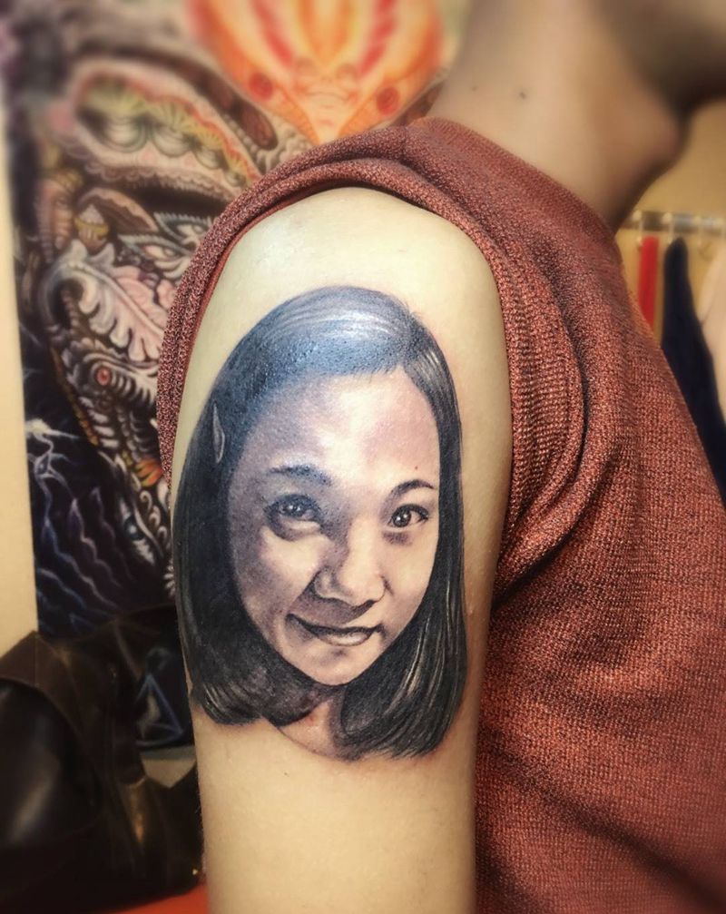 肖像纹身图片_成品手臂肖像人物纹身图案