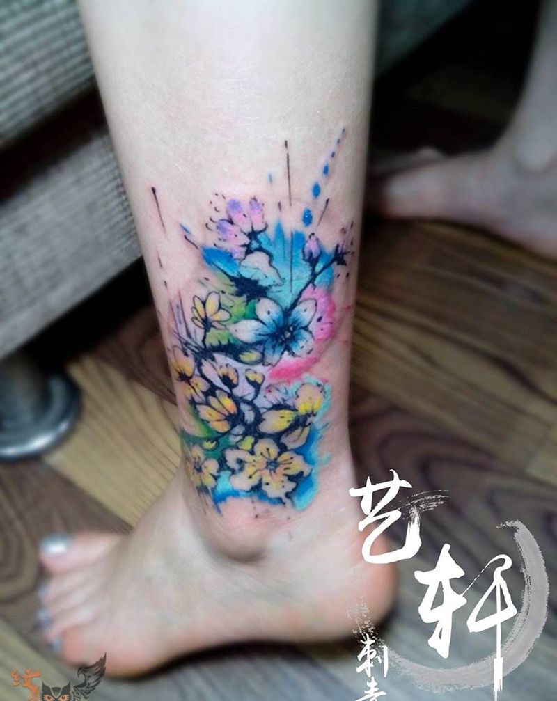 水彩修改作品纹身图片_水彩纹身图案