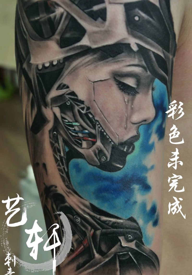 欧美作品纹身图片_手臂欧美人物纹身图案