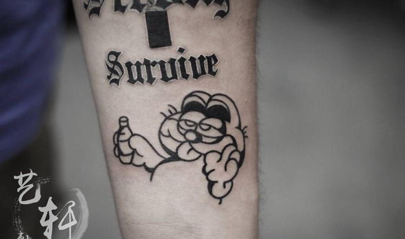 小图纹身图片_成品手部手臂清新动物纹身图案