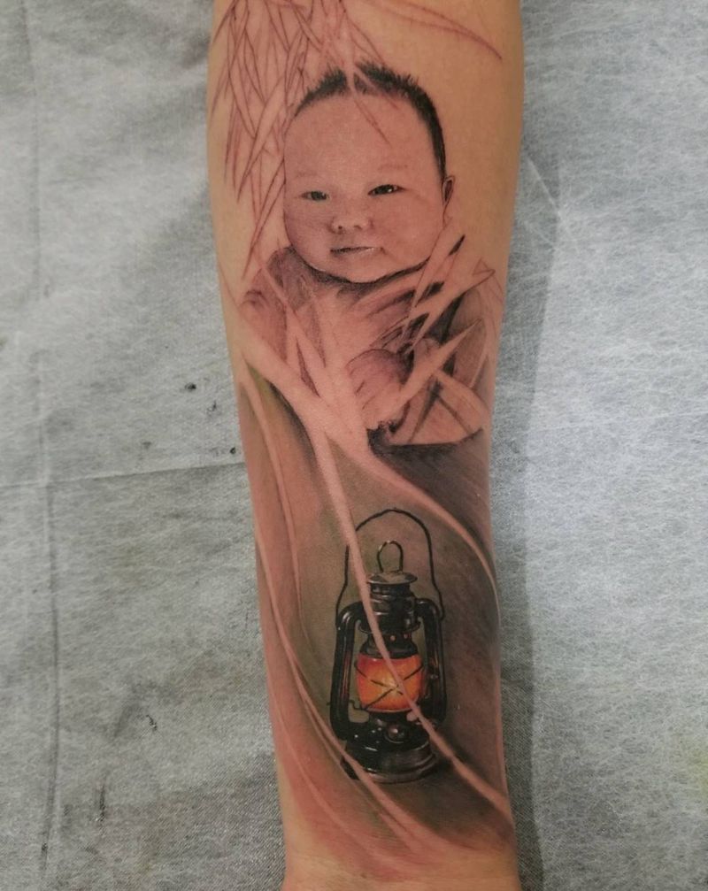 灯纹身图片