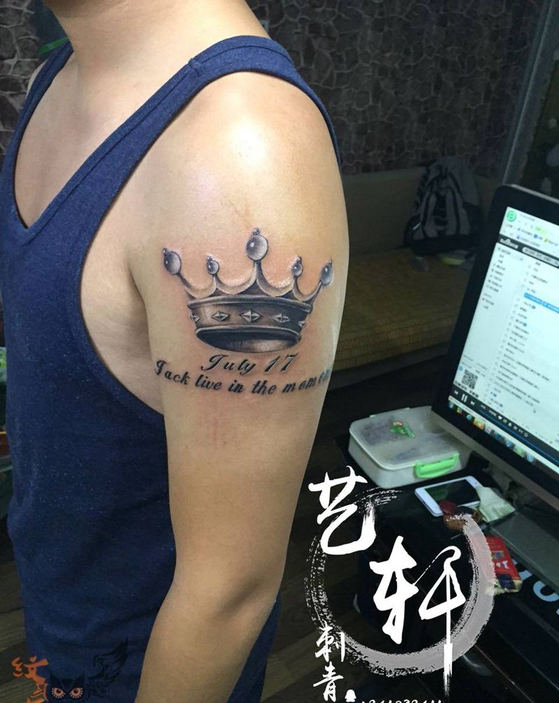 皇冠作品纹身图片_欧美清新纹身图案