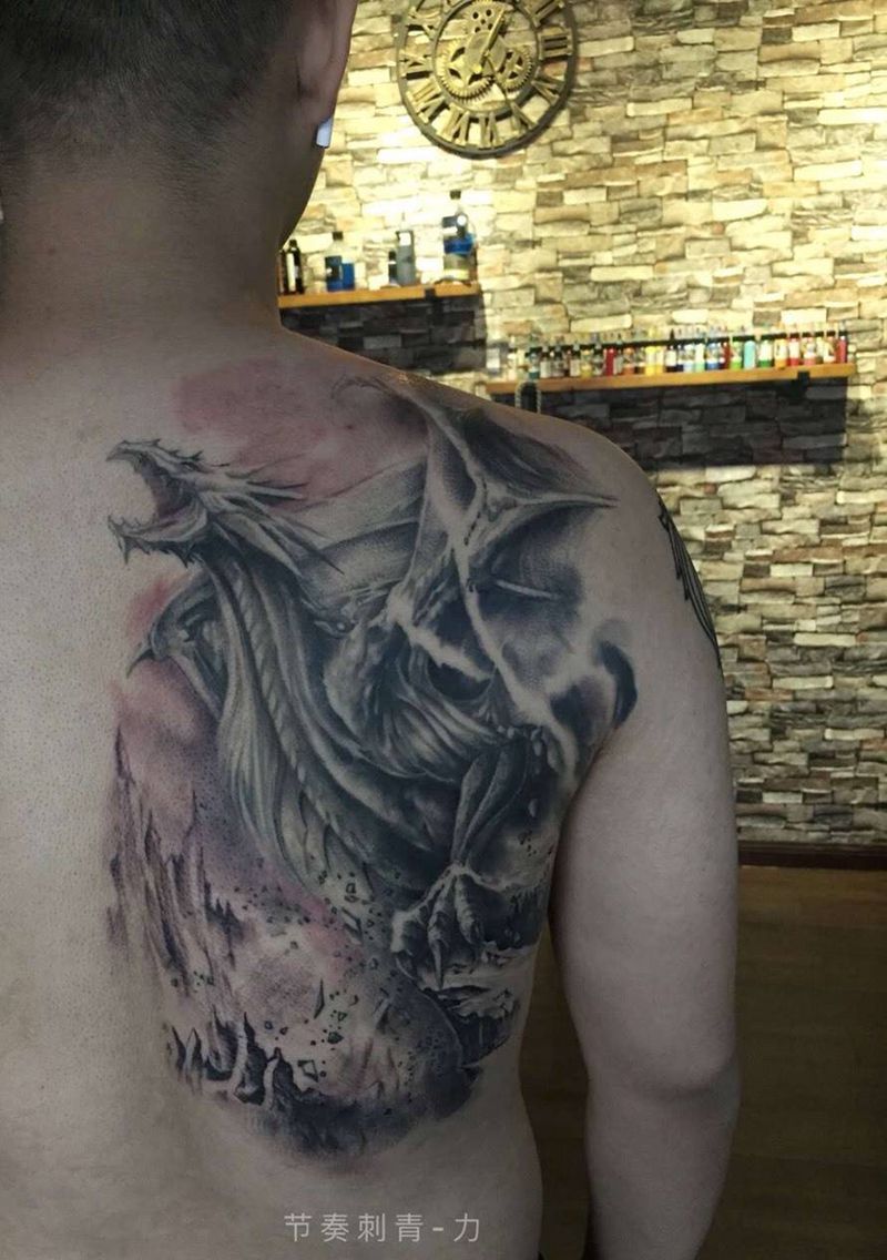 欧美龙纹身图片