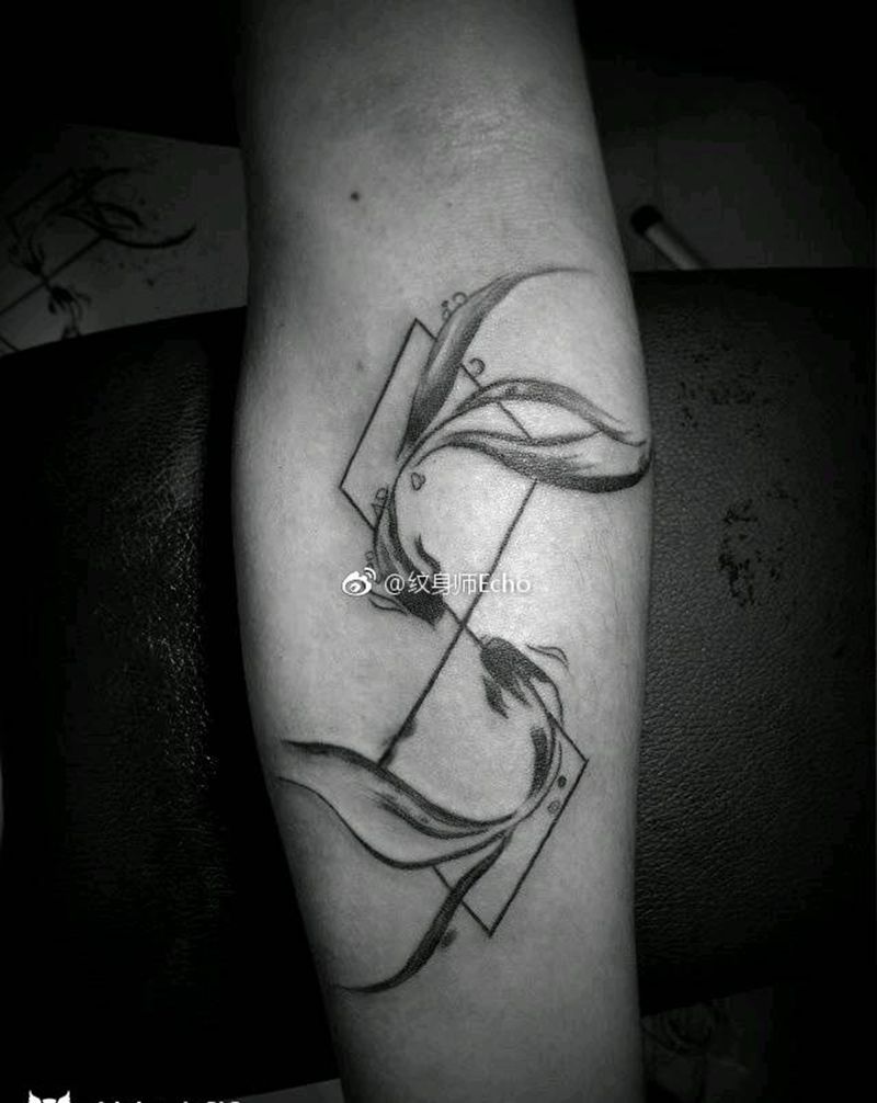 轮回纹身图片_手臂传统清新国画动物原创成品纹身图案