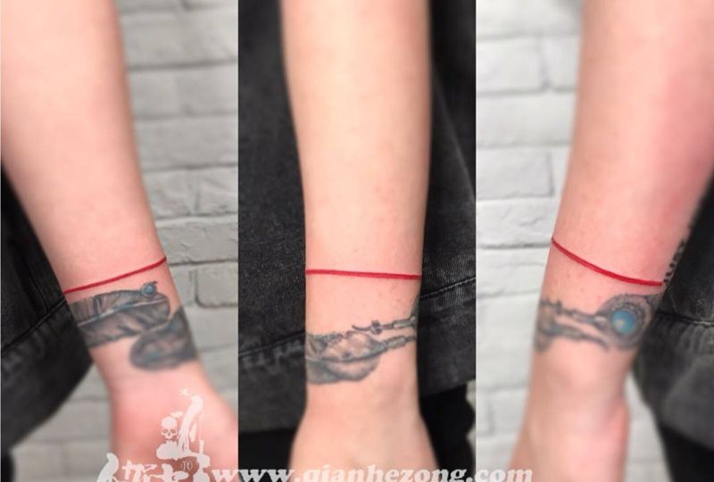 就是一条线纹身图片