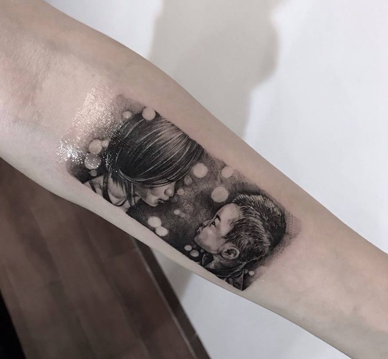 来自母亲的爱纹身图片