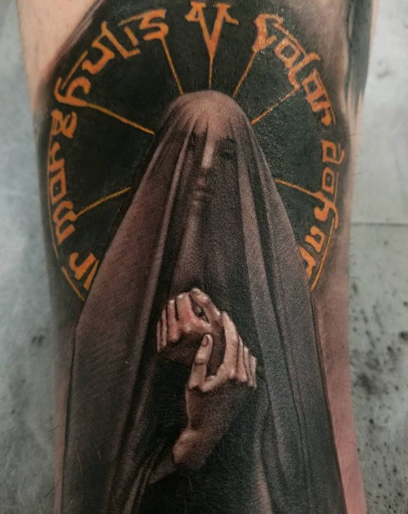 小腿女二号纹身图片