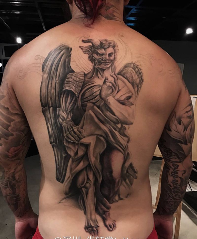 《天使与魔鬼》纹身图片