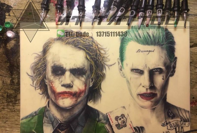 练习皮 小丑纹身图片