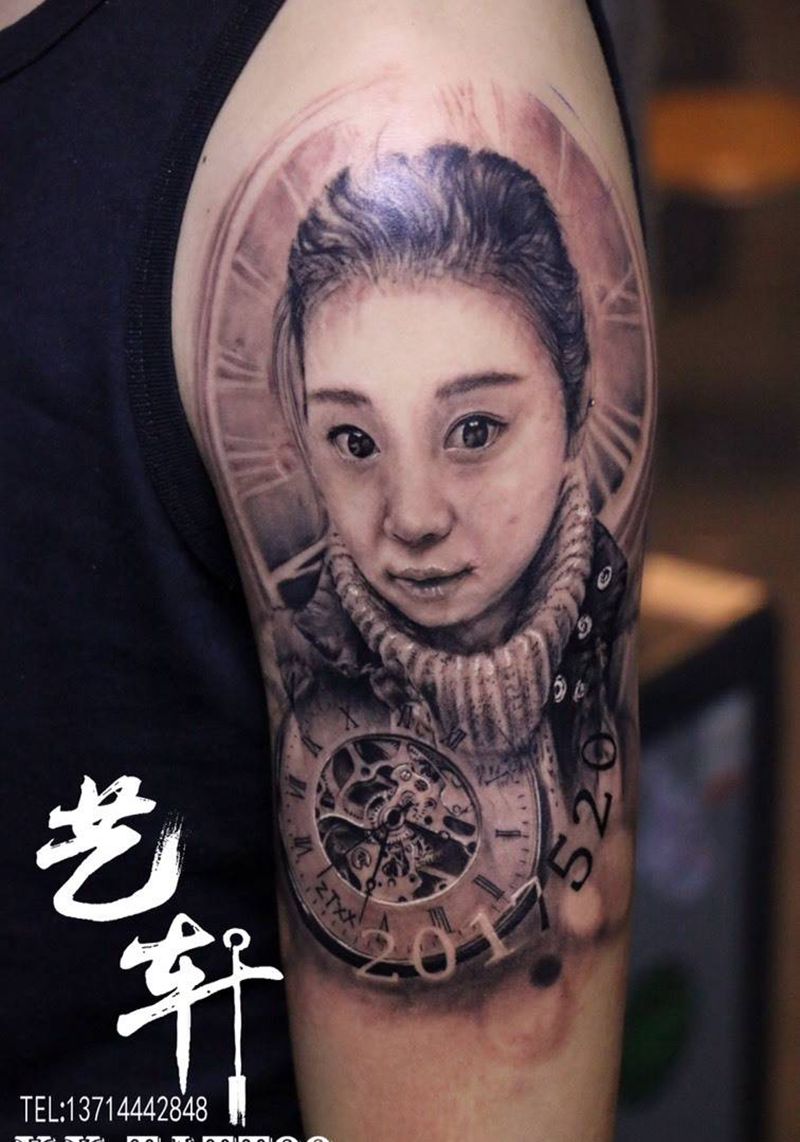 肖像作品纹身图片