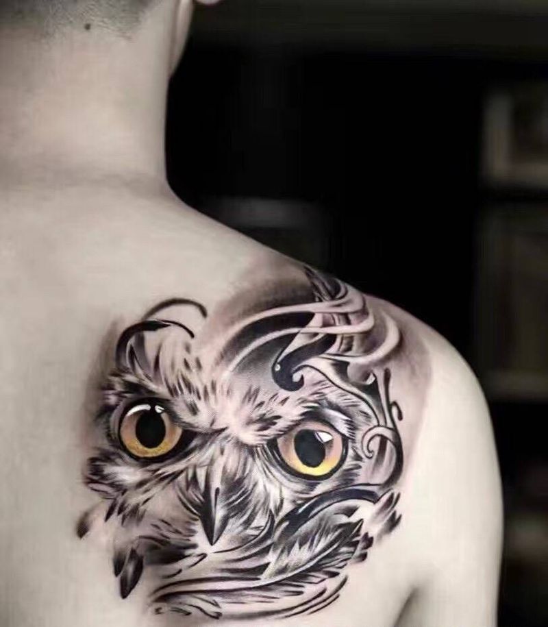 喵头鹰，哈纹身图片