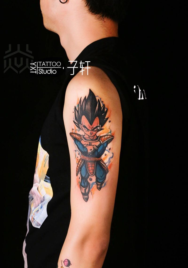 贝吉塔纹身图片_学花腿纹身图案