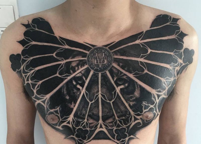 心有猛虎纹身图片