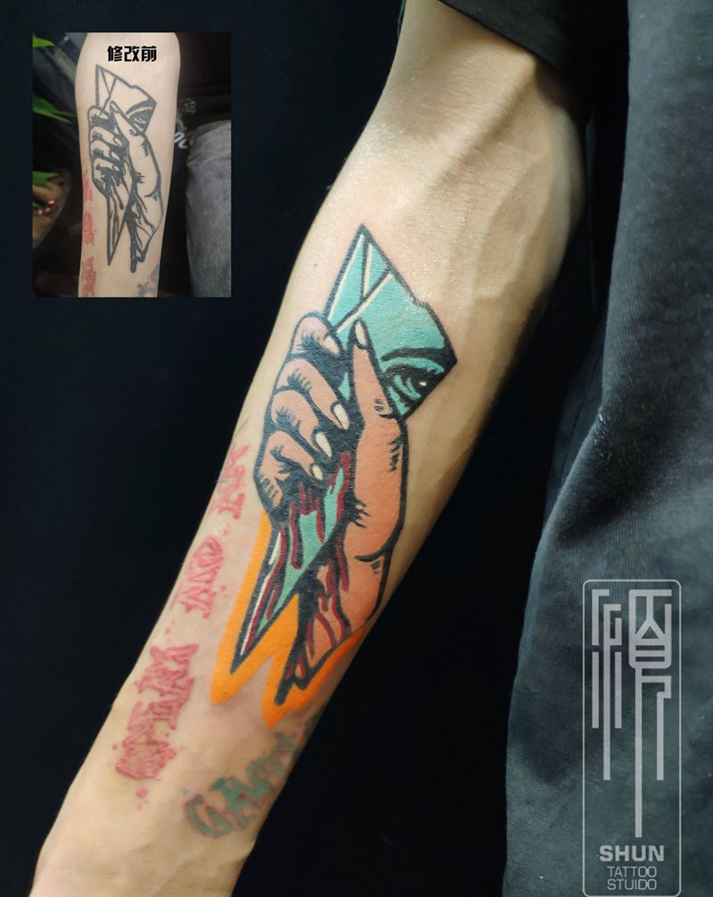 oldschool纹身修改纹身图片_手臂Old School纹身图案