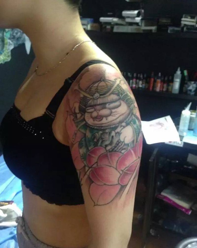 招财猫猫纹身图片